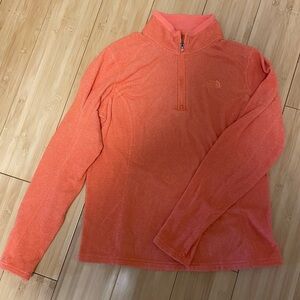 The north face sweatshirt polartec thermal pro heather peach women small